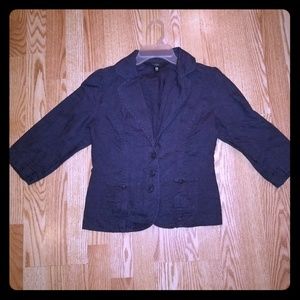 Navy Blue Button up Blazer